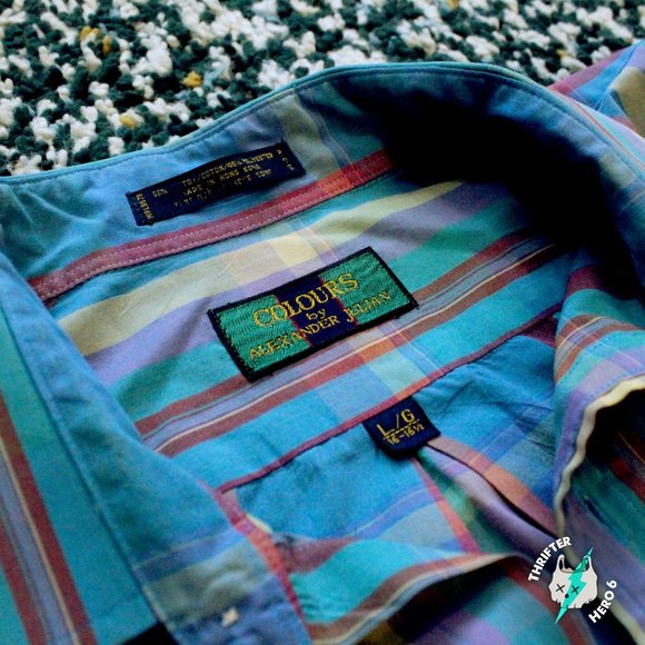 Multicolored Neon Colours brand dress shirt - Picture 2 of 2